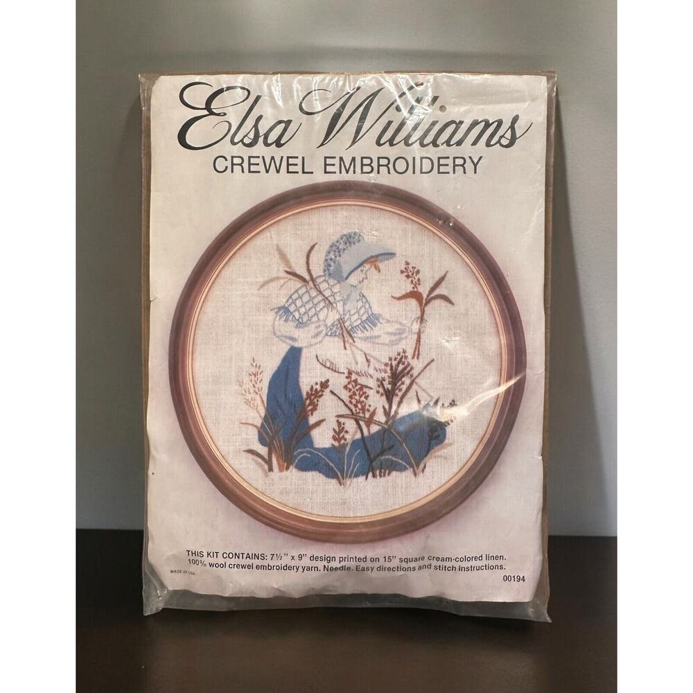 Vintage Elsa Williams Crewel Embroidery Kit-The Gatherer II-#00194 USA SEALED